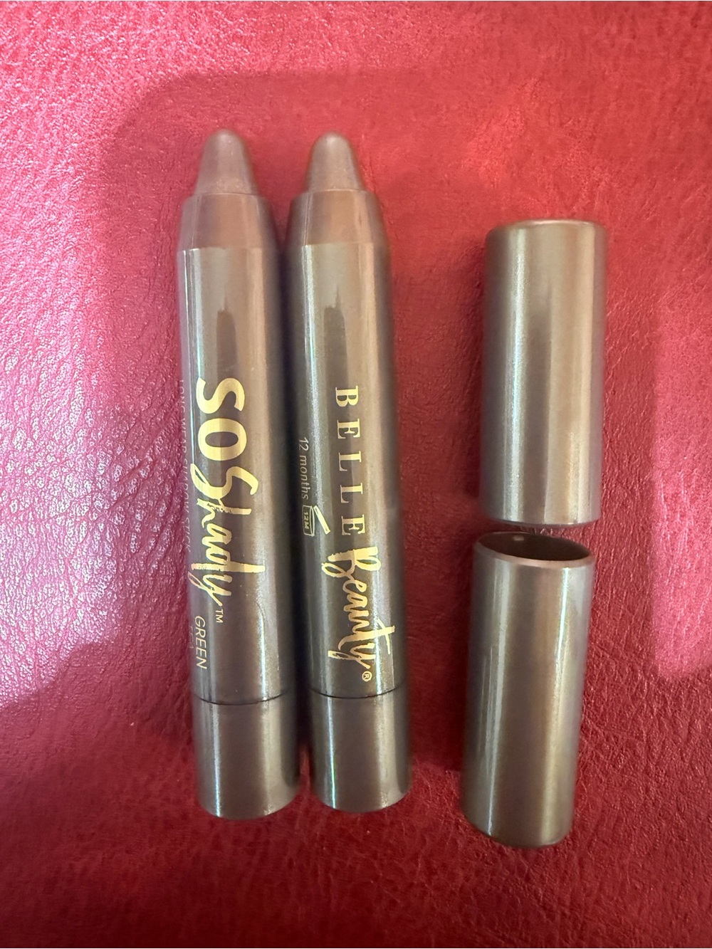 Belle Beauty "So Shady" shadow sticks, a creamy formula bundle of 2 sticks